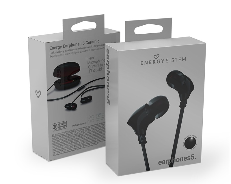 ENERGY SISTEM Energy Earphones 5 ceramic crne bubice sa mikrofonom