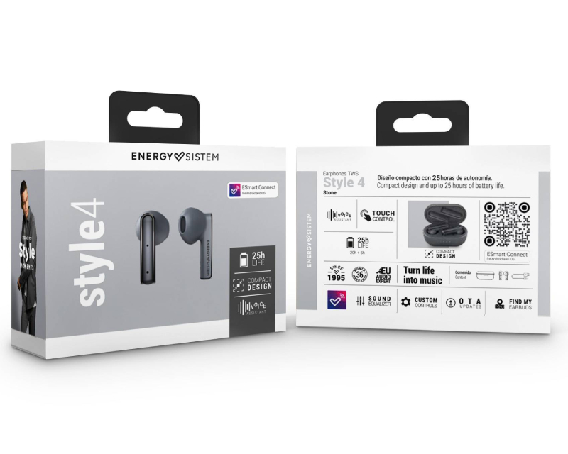 ENERGY SISTEM Style 4 Stone True Wireless slušalice crne