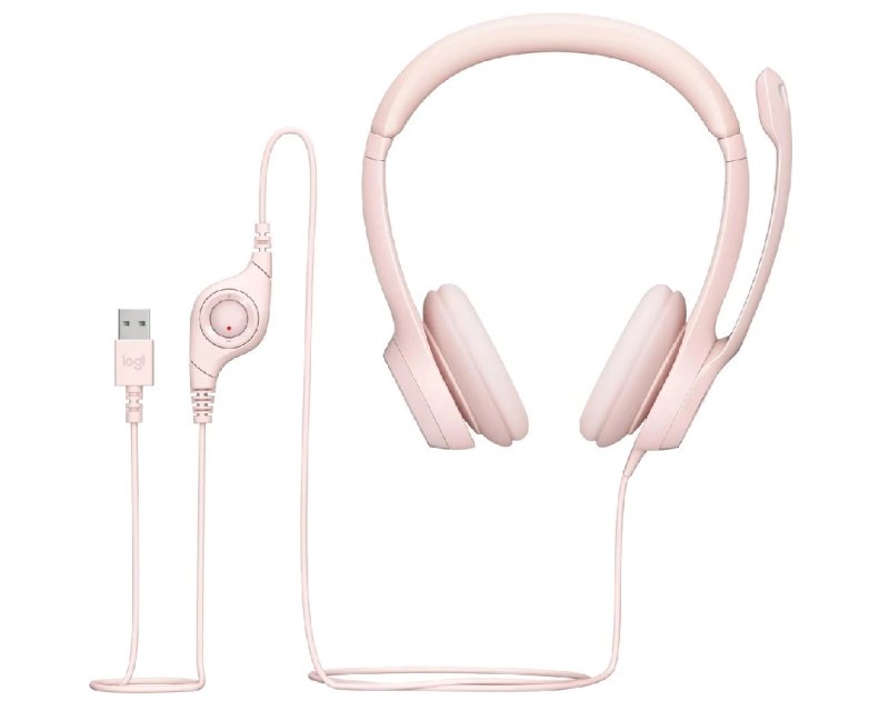 Logitech H390 Stereo Headset slušalice sa mikrofonom roze