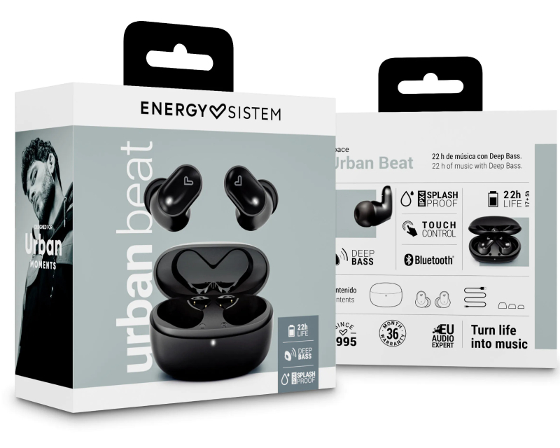 ENERGY SISTEM Urban Beat Space True Wireless slušalice crne