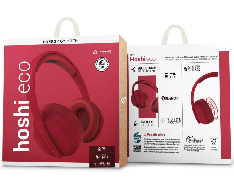 ENERGY SISTEM Hoshi ECO Red Bluetooth slušalice sa mikrofonom crvene