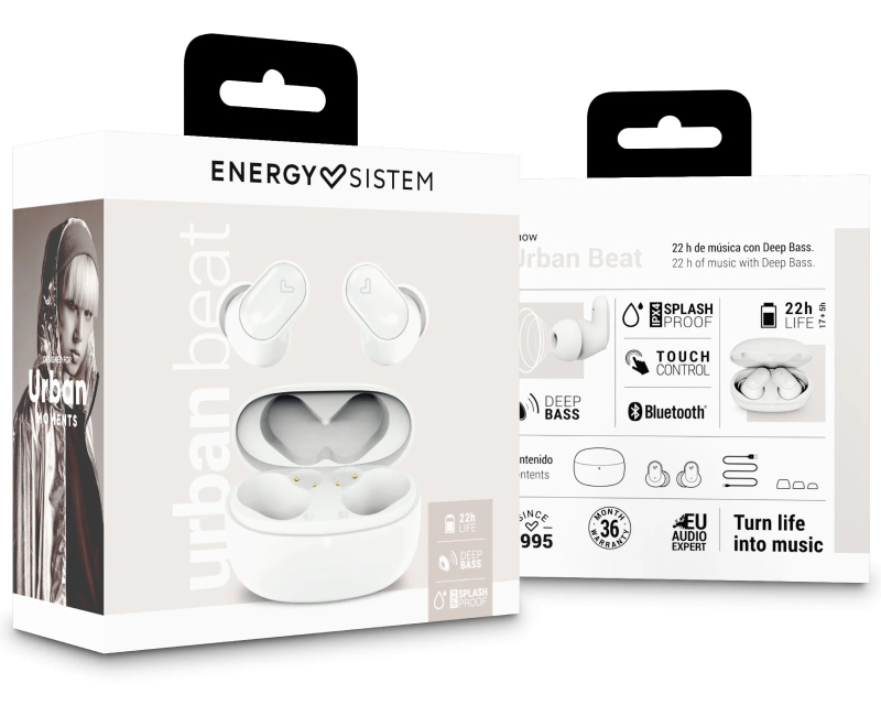 ENERGY SISTEM Urban Beat Snow True Wireless slušalice bele