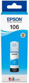 EPSON 106 ECOTANK CYAN INK BOTTLE, C13T00R240