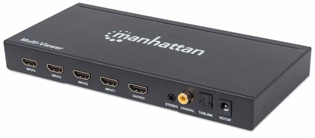 HDMI Switches 1080p 4-Port Multiviewer, Manhattan 207881