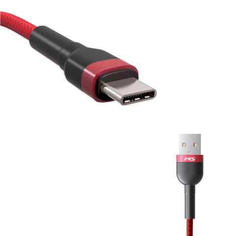 MS KABL MS USB-A 2.0 -> USB-C, 2m, crveni