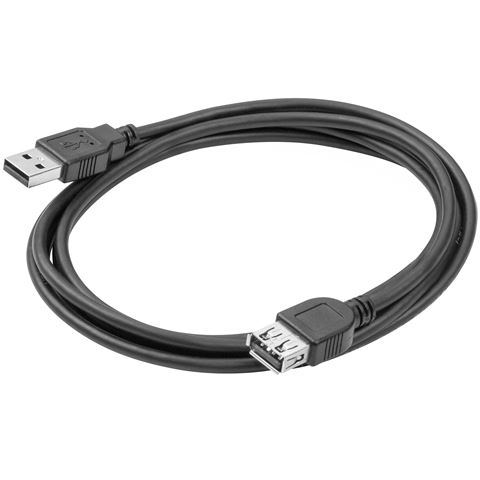 MS CC USB AM 2.0 -> USB AF, 2m, C-AFA3200, crni, MS