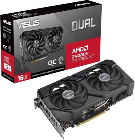 ASUS AMD Radeon RX7600XT  Dual 16GB, grafička kartica