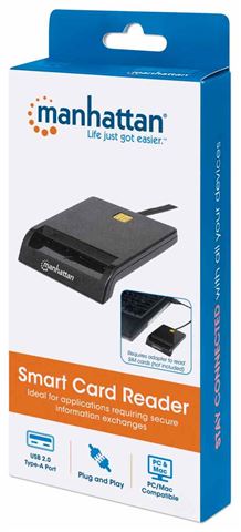 Intellinet MH adapter USB 2.0 Muški/Smart-SIM čitač kartica, položeni