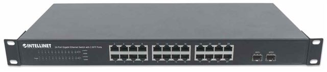 Intellinet Intellinet Switch 24-Port Gigabit Ethernet 2x 1Gb uplink