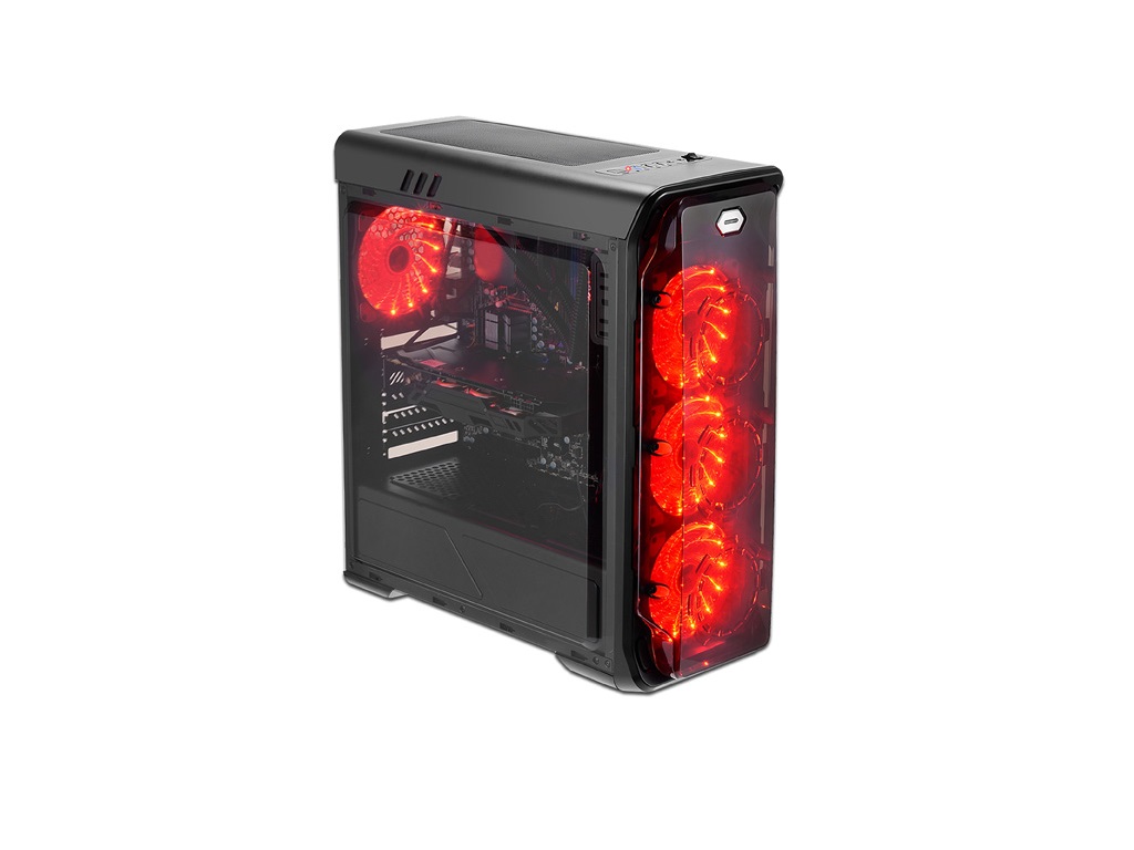 Kućište LC POWER 988B-ON Midi-Tower/ATX/Micro-ATX/Mini-ITX/Gaming/RGB/bez napajanja/crna