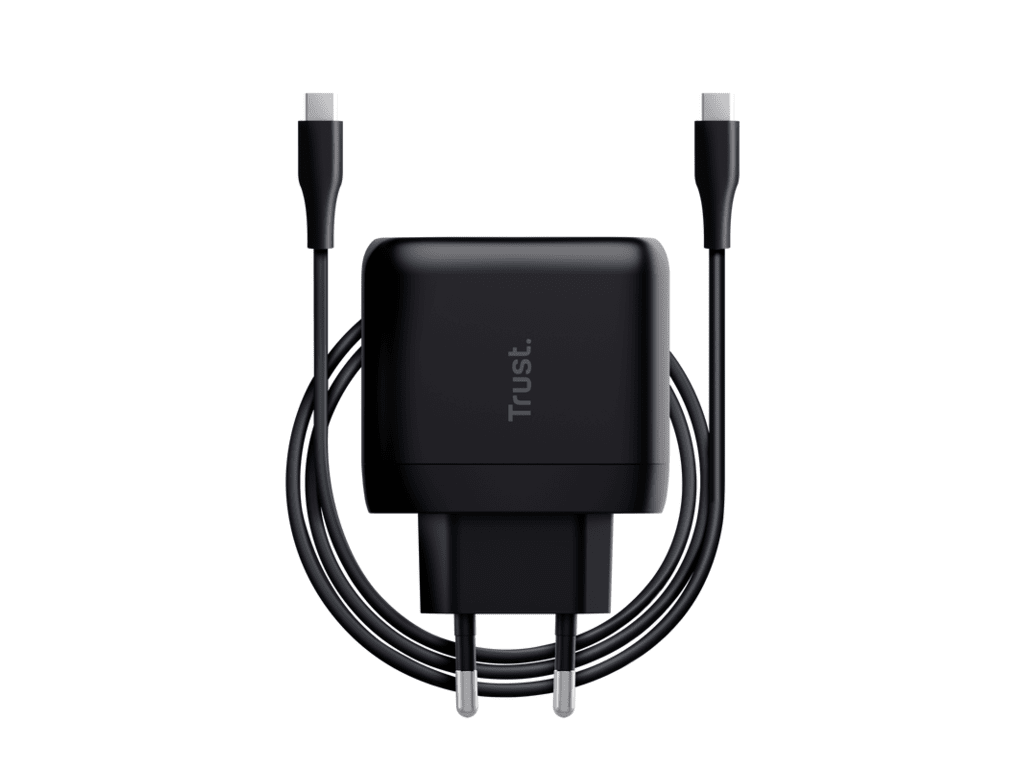 Trust Punjač TRUST Maxo 65W/USB-C/laptop/smartphone/tablet/2m USB-C kabel/crna