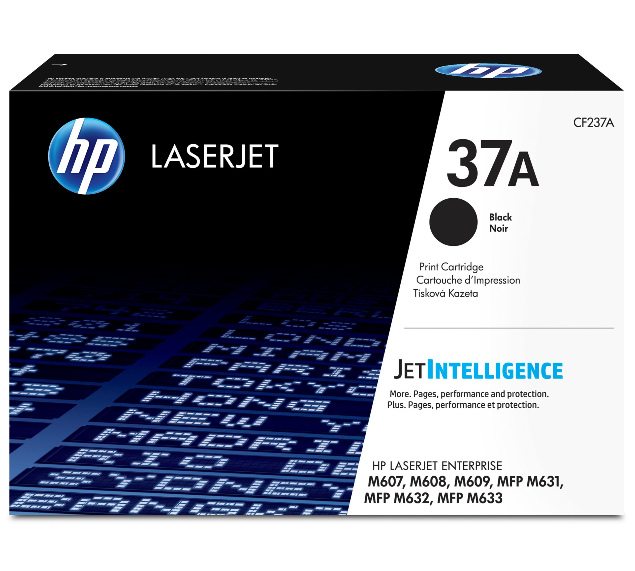 HP 37A Black Original LaserJet Toner Cartridge, CF237A