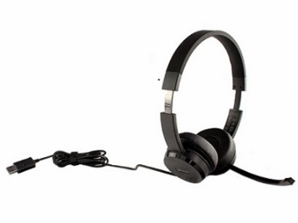 Lenovo Slušalice LENOVO 100 Stereo/USB/pasive noise cancellation/4XD0X88524/crna