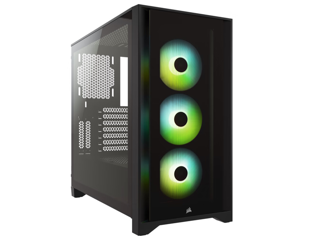 Kućište CORSAIR iCUE 4000X Mid-Tower/ATX/kaljeno staklo/bez napajanja/RGB/crna