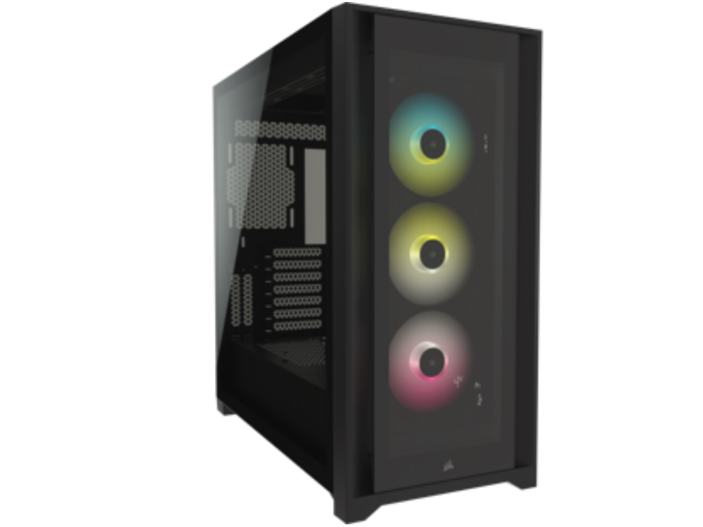 Kućište CORSAIR ICUE 5000X Mid-Tower ATX/kaljeno staklo/bez napajanja/RGB/crna