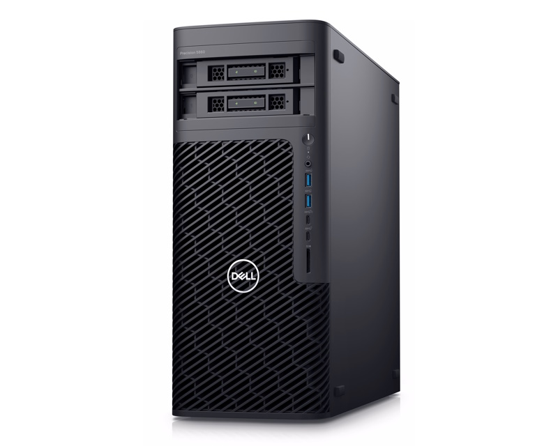 Dell Precision T5860 MT Xeon W3-2435 16GB 1TB SSD DVDRW Dual nVidia RTX A2000 12GB Win11Pro 3yr ProSupport,5110624130375