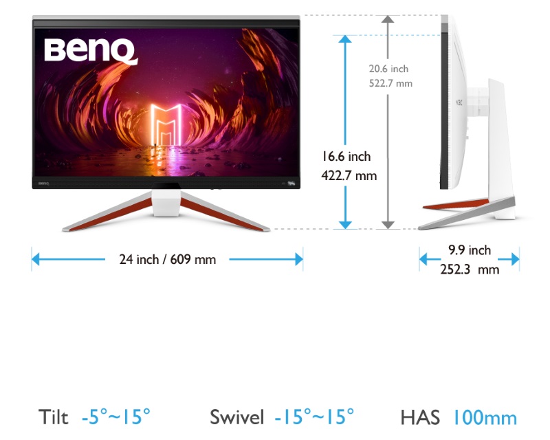 Benq Monitor MOBIUZ EX2710U 4K 9H.LKTLA.TBE