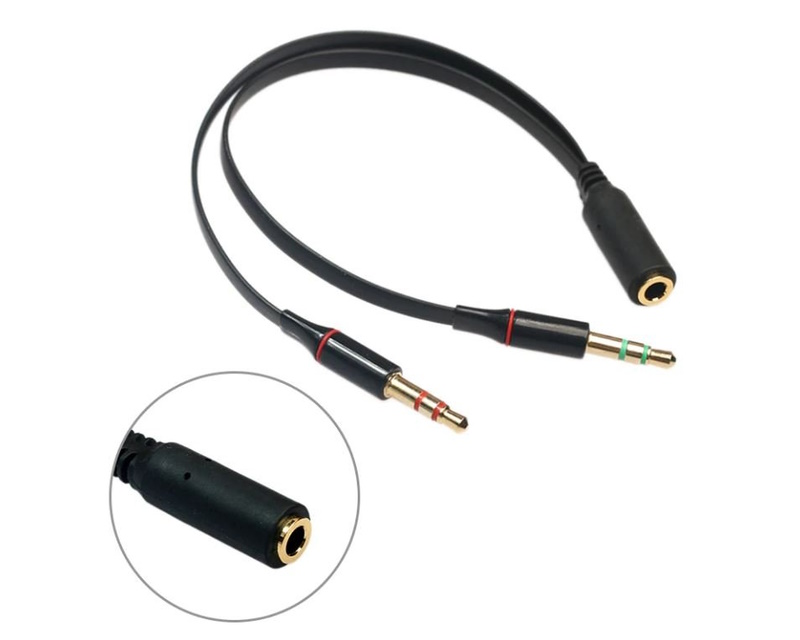 E-Green Adapter Audio 3.5mm stereo (F) - 2x 3.5mm stereo (M)