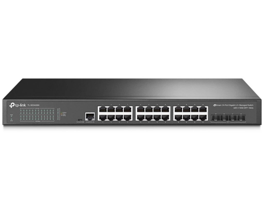 TP-Link Switch TP-LINK TL-SG3428X Gigabit 24xGlan/4 10G SFP+/1 RJ45 Console Port/1 Micro-USB Console Port