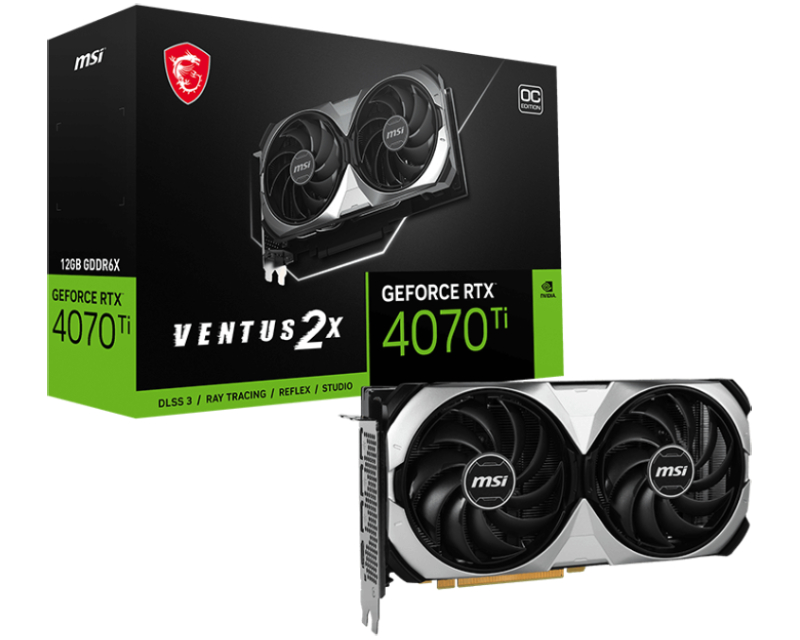 MSI nVidia GeForce RTX 4070 Ti VENTUS 2X OC 12GB, grafička karta