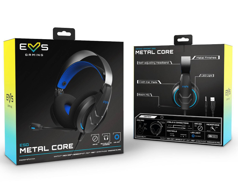 ENERGY SISTEM ESG Metal Core Blue gaming slušalice (M45512)