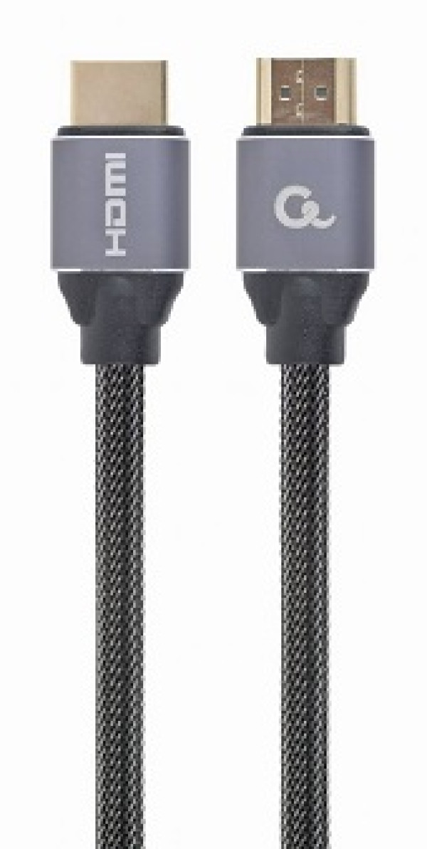 Gembird MONITOR Cable, Premium Series, High speed HDMI 4K with Ethernet, HDMI/HDMI M/M, Gold Plated, Braided, 5m