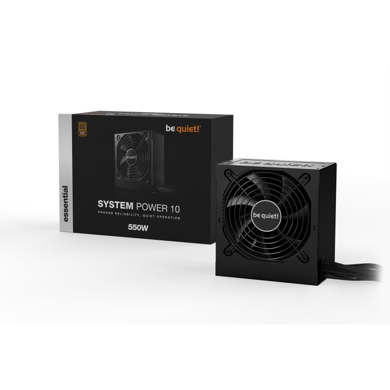 SYSTEM POWER 10 550W, 80 PLUS Bronze efficiency (up to 89.1%), Temperature-controlled 120mm quality fan reduces system noise