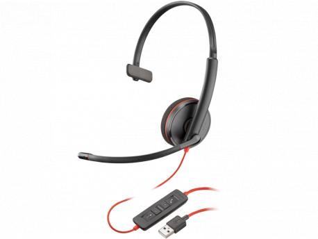 HP Poly HP Poly Blackwire C3210 USB-A Black Headset (Bulk), Black