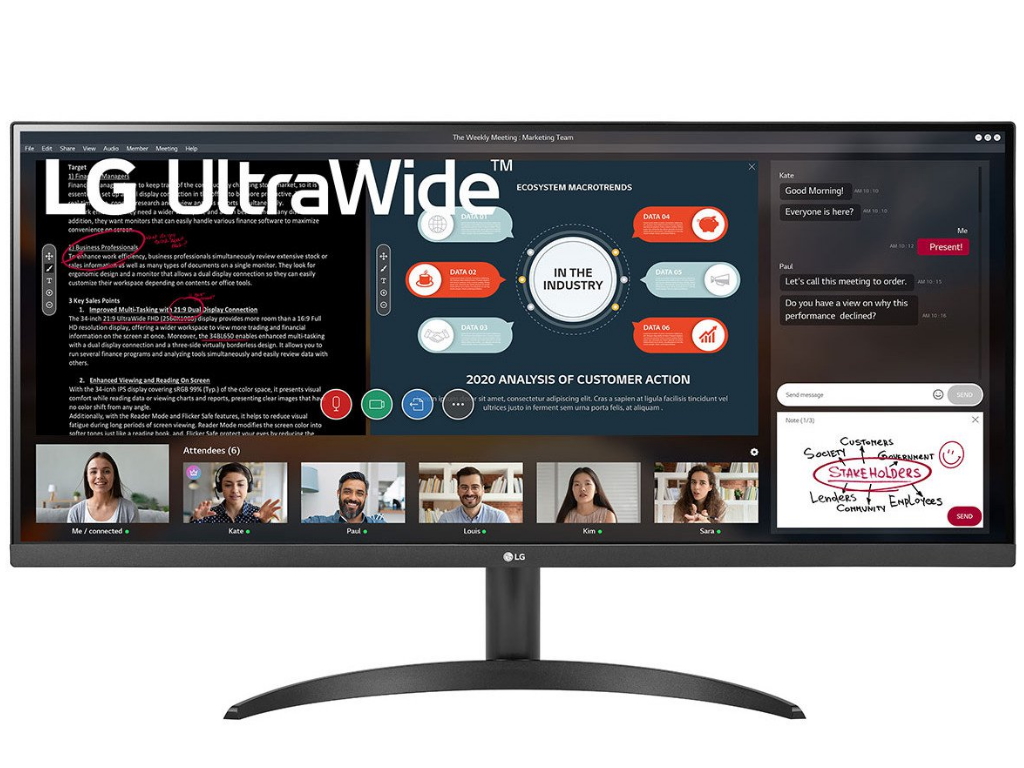 LG Monitor 34" UltraWide 34WP500-B