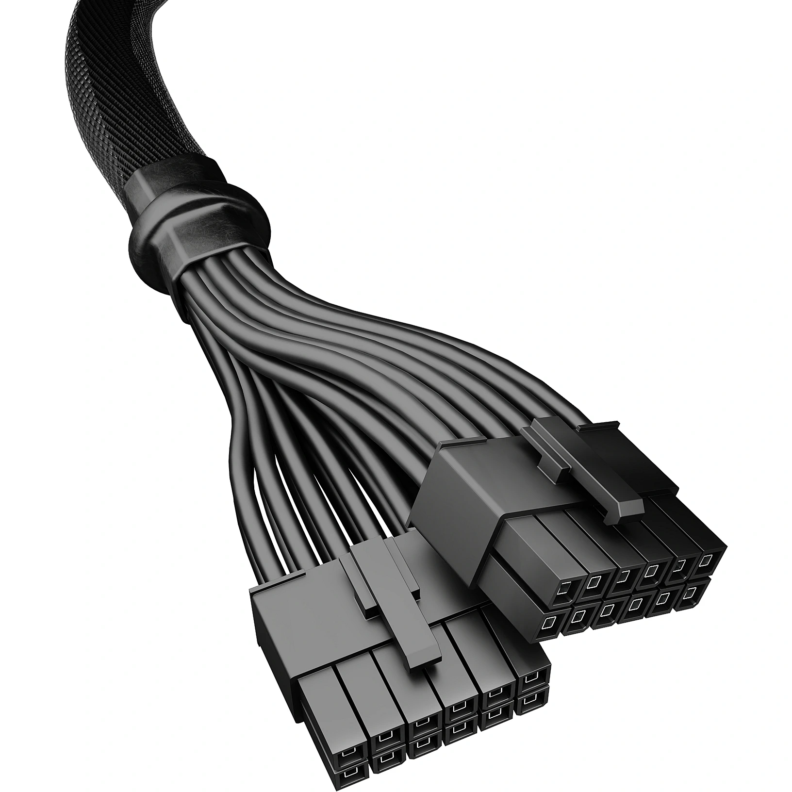 12VHPWR ADAPTER CABLE, 600W rated, Requires 2 be quiet! 12-pin PCIe-Connectors on PSU side, Replaces bulky standard adapter solution