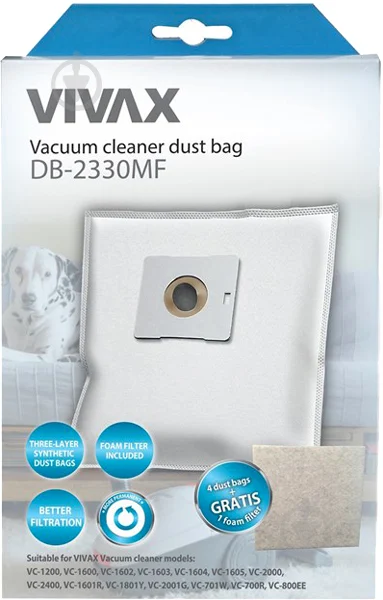 VIVAX HOME kese za usis. sint. (4kom/pak) + filter DB-2330MF