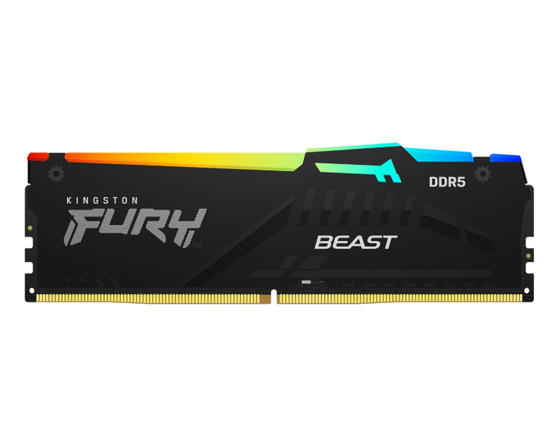 Kingston 64GB Fury Beast RGB black XMP DIMM DDR5-5200MT/s, KF552C40BBAK2-64