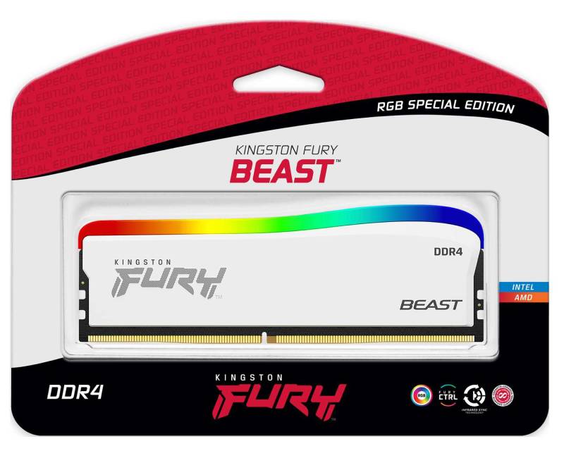 Kingston 8GB Fury Beast RGB Special Edition DIMM DDR4-3200Mhz, KF432C16BWA/8