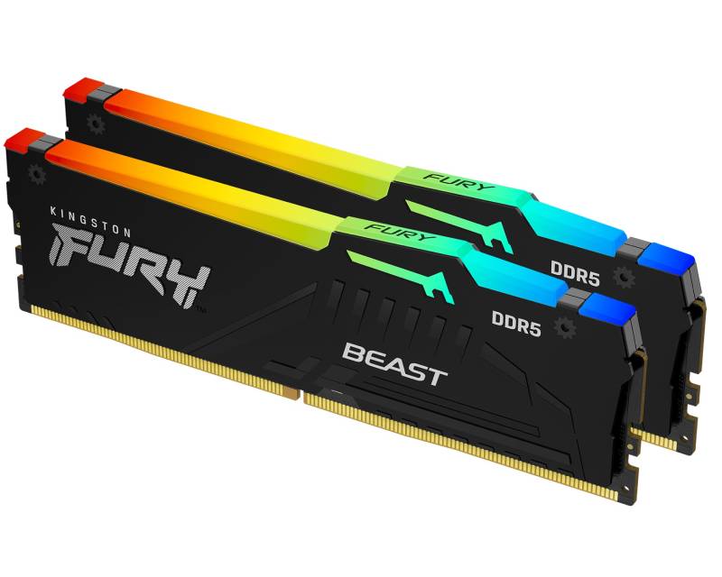 Kingston 64GB Fury Beast RGB XMP DIMM DDR5-6000MT/s, KF560C40BBAK2-64