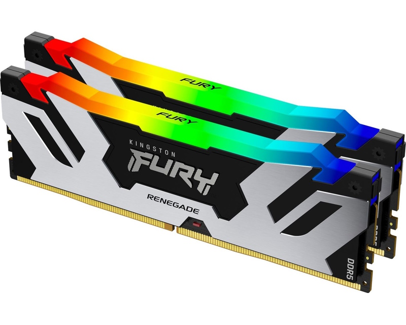 Kingston 64GB FURY Renegade Silver RGB DIMM DDR5-6000MT/s, KF560C32RSAK2-64