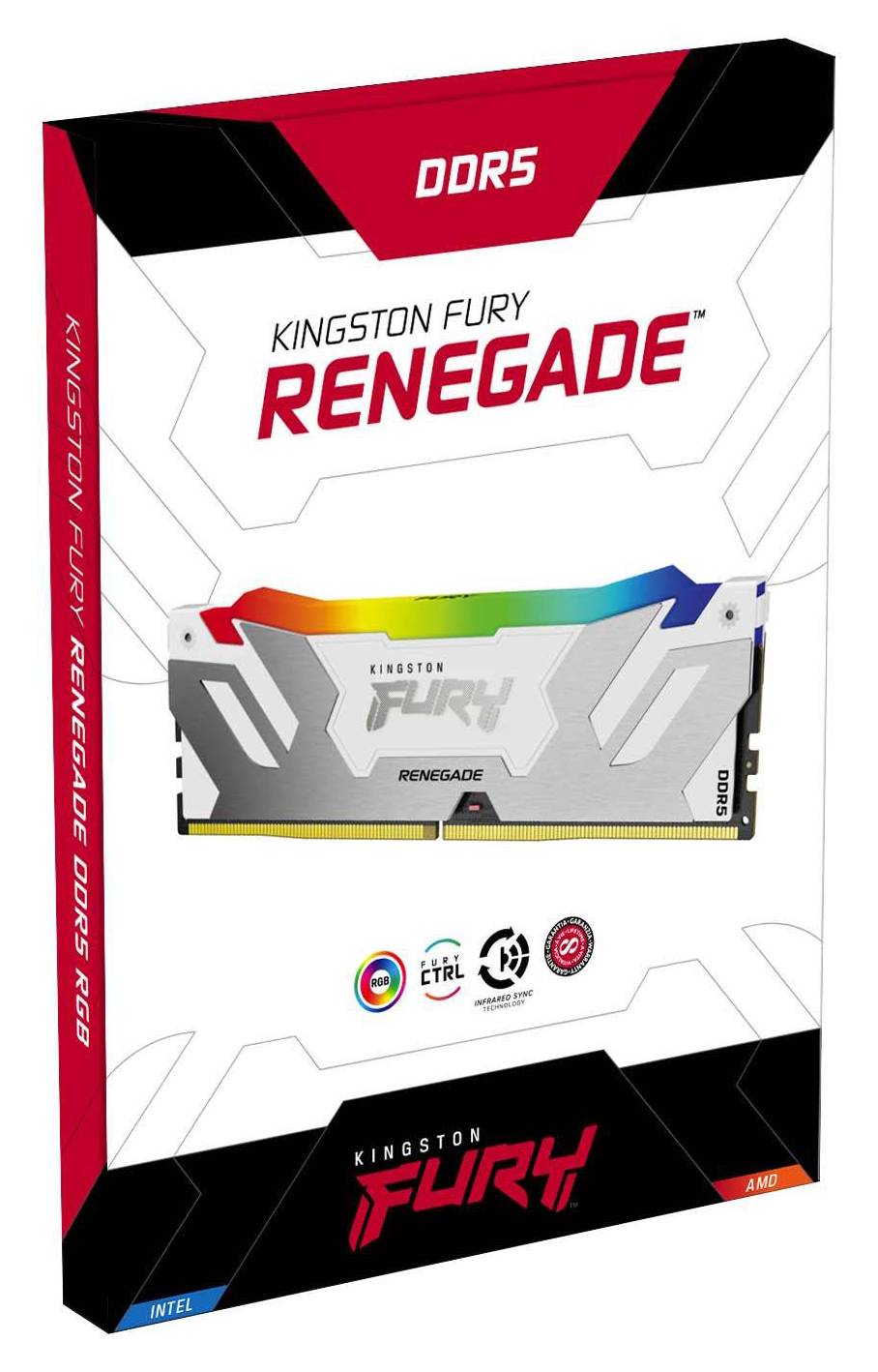 Kingston 32GB FURY Renegade RGB White XMP DIMM DDR5-6800MT/s, KF568C36RWAK2-32