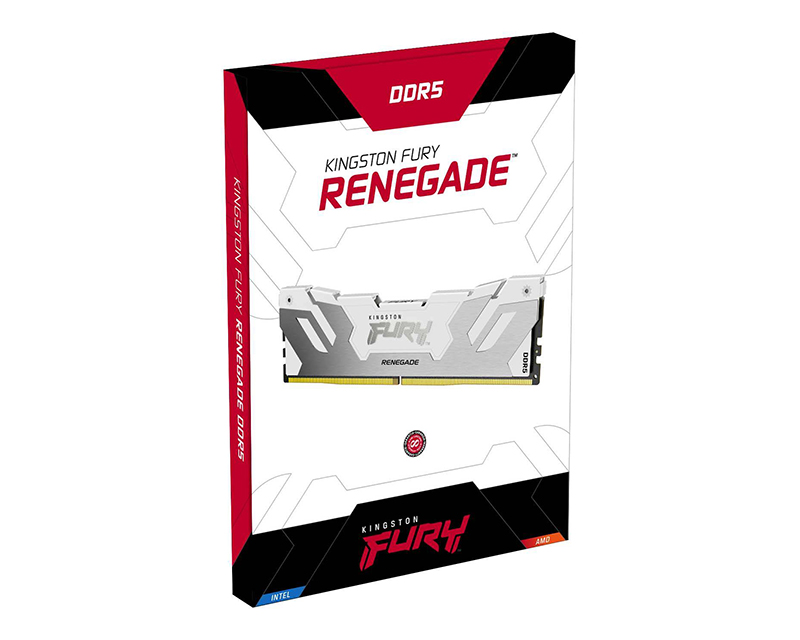 Kingston 16GB DIMM FURY Renegade White DDR5-6000Mhz, KF560C32RW-16