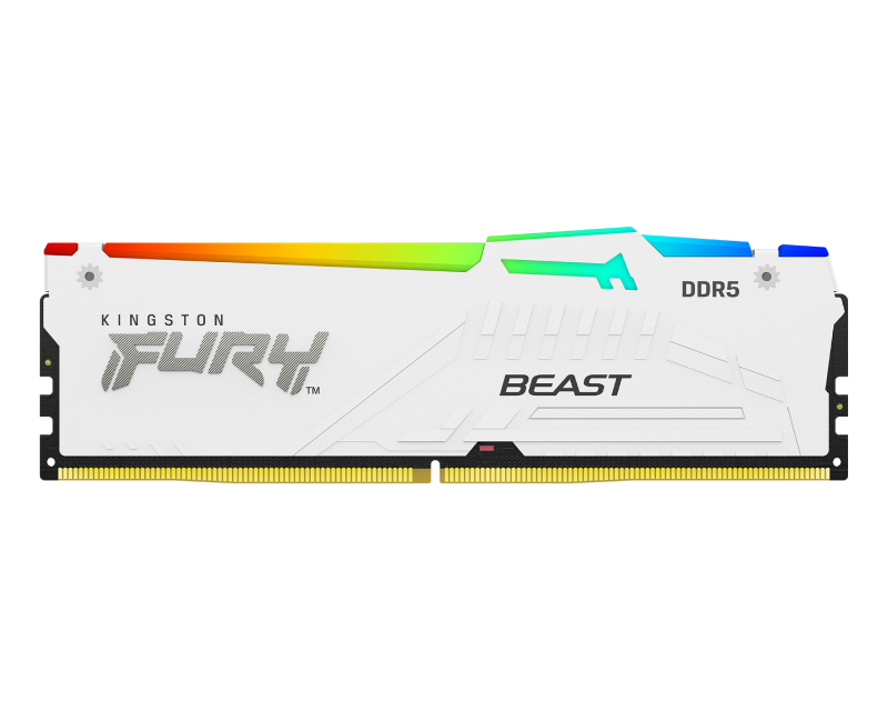 Kingston 64GB Fury Beast White RGB XMP DIMM DDR5-6000MT/s, KF560C40BWAK2-64