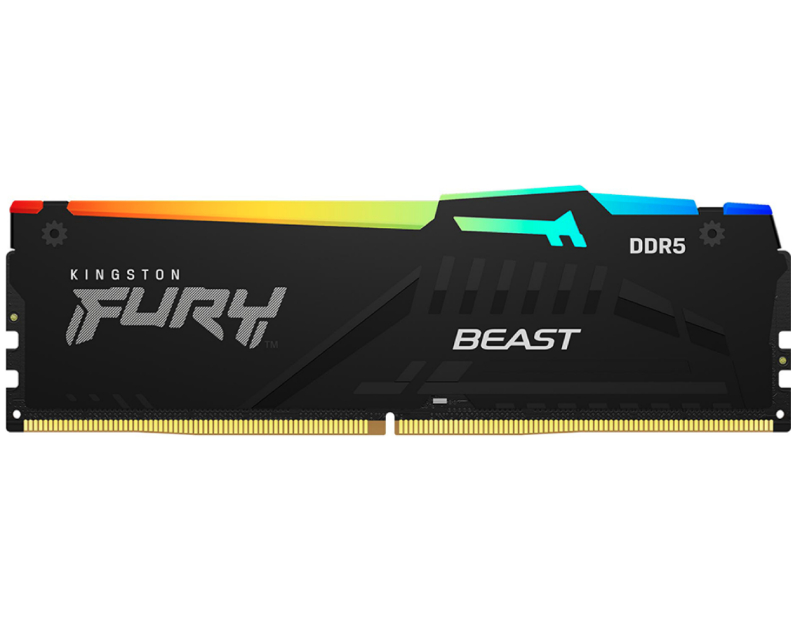 Kingston 32GB FURY Beast Black RGB XMP DIMM DDR5-6400MT/s, KF564C32BBA-32