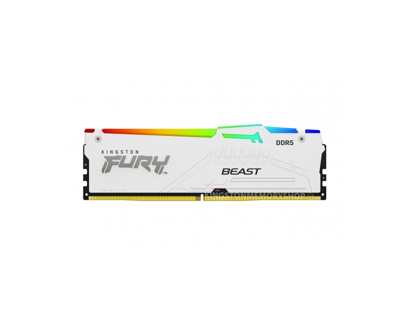 Kingston 64GB FURY Beast White RGB EXPO DIMM DDR5-6400MT/s, KF564C32BWEAK2-64