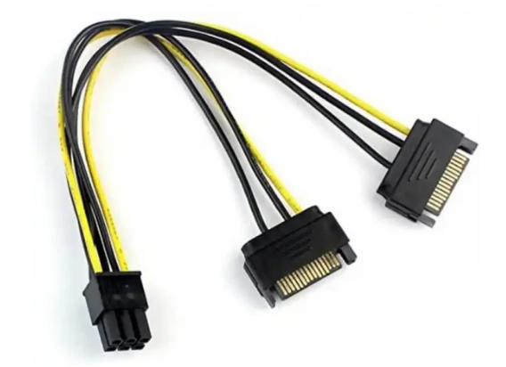 E-Green Naponski adapter za PCI-E VGA (6-pin) -2x Sata