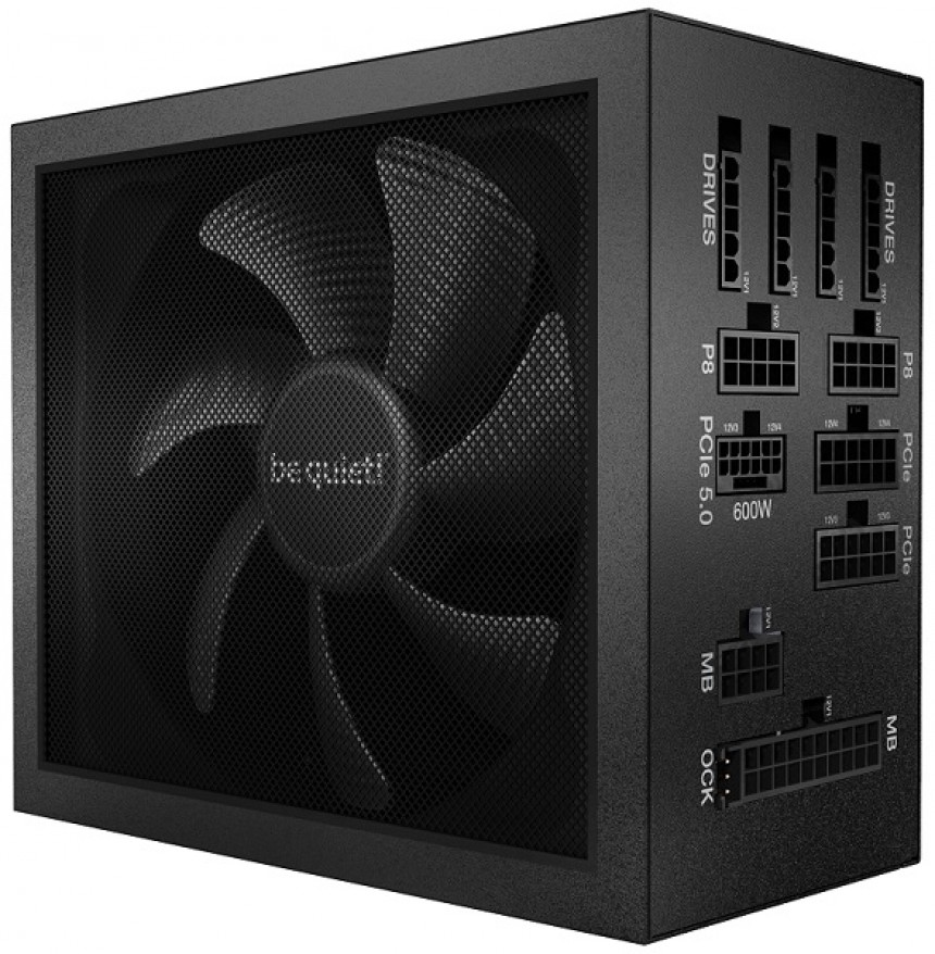 DARK POWER 13 750W, 80 PLUS Titanium efficiency (up to 95.8%), ATX 3.0 PSU with full support for PCIe 5.0 GPUs and GPUs with 6+2 pin connector, Overclocking key switches between four 12V rails and one massive 12V rail