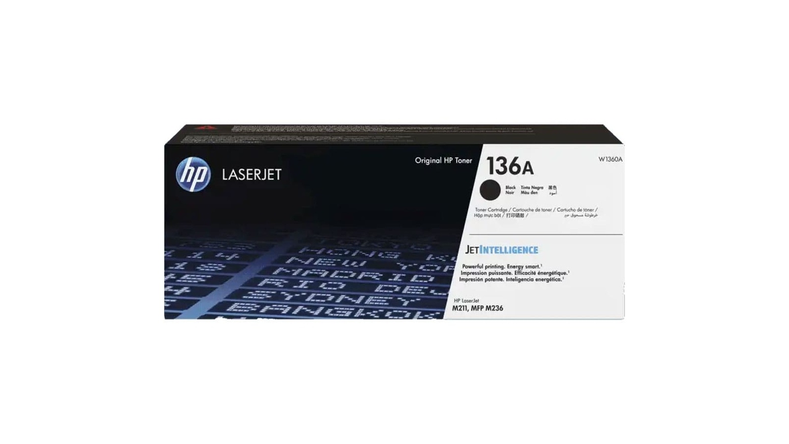 HP 136A Black Original LaserJet Toner Cartridge, W1360A