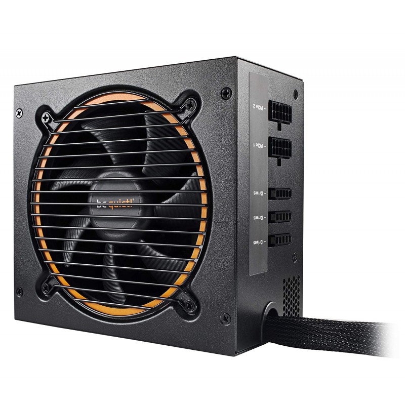 PURE POWER 11 500W, 80 PLUS Gold efficiency (up to 92%), Two strong 12V-rails, Silence-optimized 120mm be quiet! fan, Multi-GPU support with two PCIe connectors