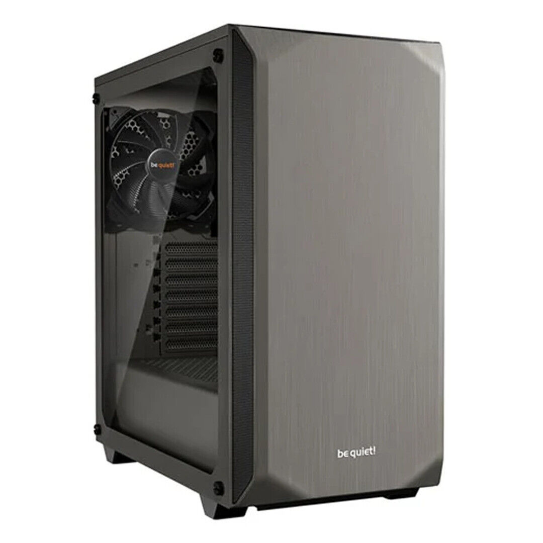 PURE BASE 500 Window Metallic Gray, MB compatibility: ATX / M-ATX / Mini-ITX, Two pre-installed be quiet! Pure Wings 2 140mm fans, including space for water cooling radiators up to 360mm