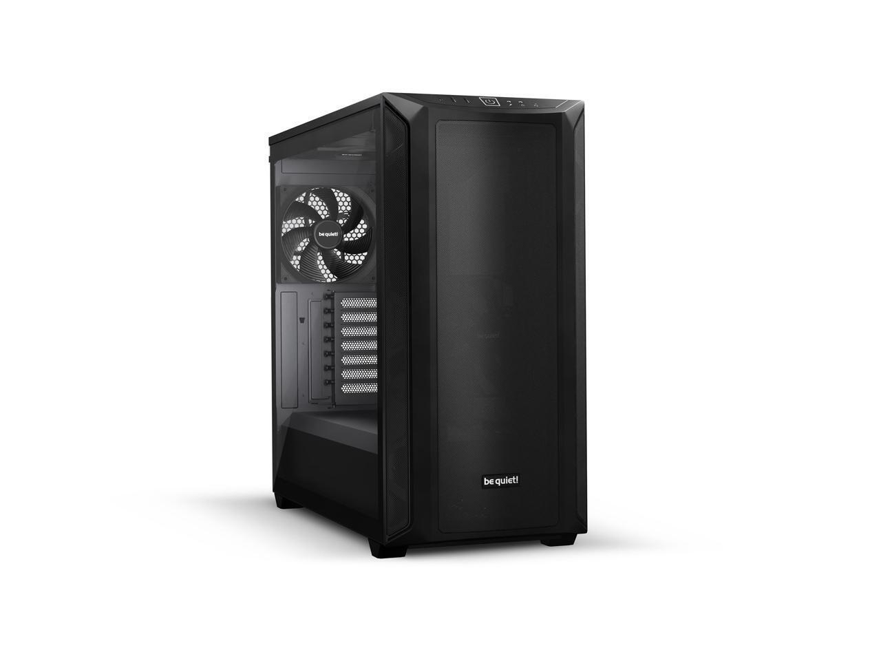 SHADOW BASE 800 Black, MB compatibility: E-ATX / ATX / M-ATX / Mini-ITX, Three pre-installed be quiet! Pure Wings 3 140mm PWM fans, including space for water cooling radiators up to 420mm