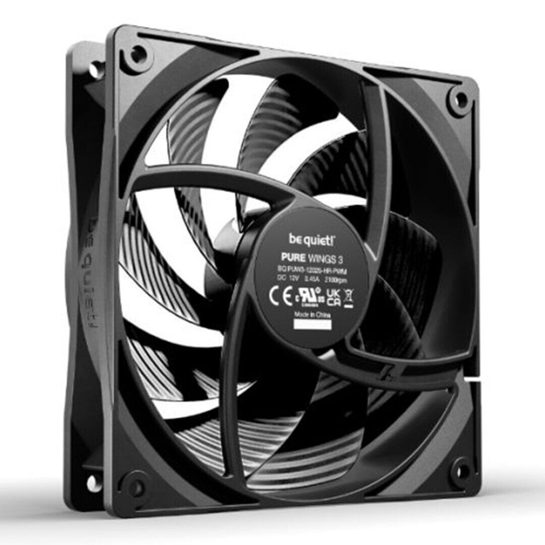 Pure Wings 3 120mm PWM High-speed, Fan speed up to 2100rpm, Noise level 30.9 dB, 4-pin connector PWM, Airflow (59.6 cfm / 101.2 m3/h)