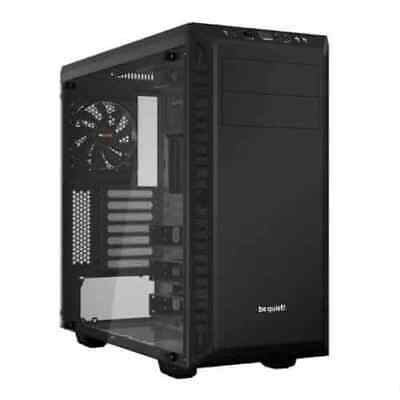 PURE BASE 600 Window Black, MB compatibility: ATX / M-ATX / Mini-ITX, Two pre-installed be quiet! Pure Wings 2 140mm fans, Ready for water cooling radiators up to 360mm