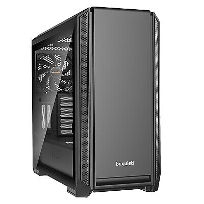 SILENT BASE 601 Window Black, MB compatibility: E-ATX / ATX / M-ATX / Mini-ITX, Two pre-installed be quiet! Pure Wings 2 140mm fans, Ready for water cooling radiators up to360mm