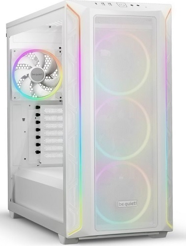 SHADOW BASE 800 FX White, MB compatibility: E-ATX / ATX / M-ATX / Mini-ITX, ARGB illumination, Four pre-installed be quiet! Light Wings 3 140mm PWM fans, including space for water cooling radiators up to 420mm